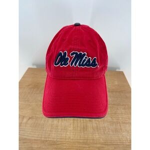 Ole Miss Rebels Red Baseball Cap Adjustable Strap The Game Mens One Size